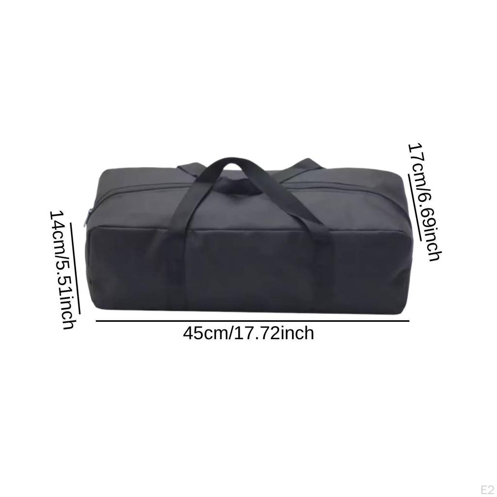 Black Camping Storage Bag with Zipper, Water-resistant, Sports Organizer for Hiking, And