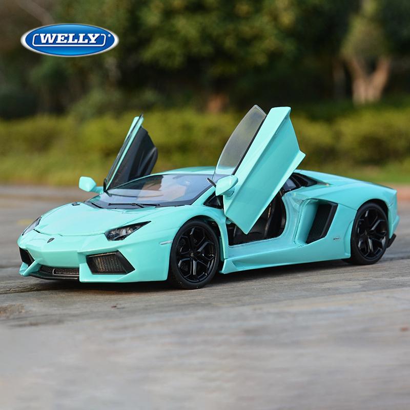 Welly 1/24 Lamborghini LP700-4 Aventador Alloy Racing Alloy Car Model Simulation Car Decoration Collection Gift Toy