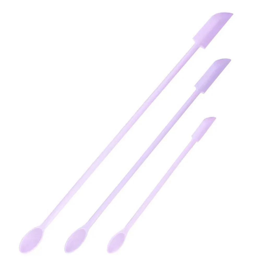 

3pcs Mini Silicone Double Scraper Emulsion Mask Spatula Cosmetic Scoop Kitchen Tool Bottle Jam Spatula