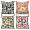 4Pcs Home Decor Cushion Covers, Black Cat & Floral Scenery Pillow Cases For Living Room Sofa Bedroom Car Decoration