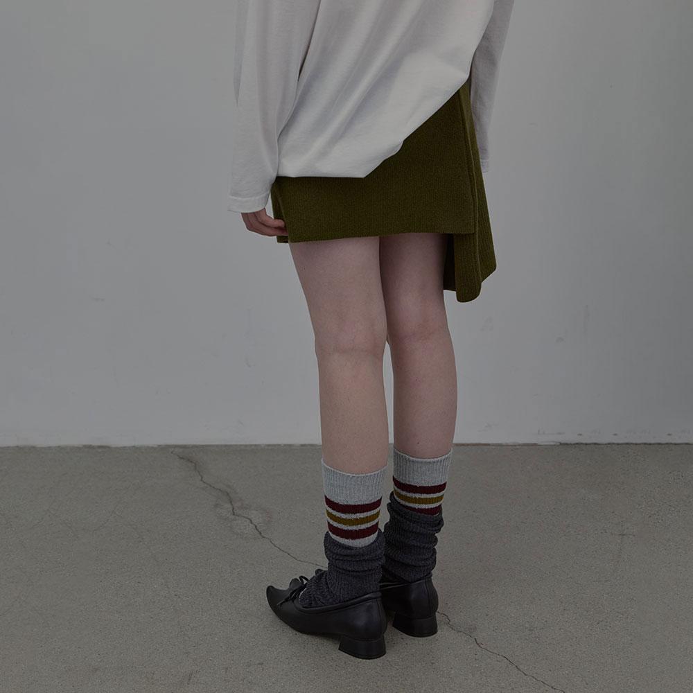 LCDC™ Double Layer Knit Skirt (Khaki)