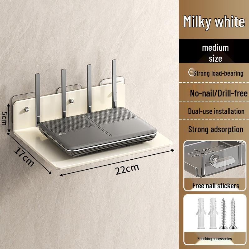 No-Drill Wall-Mount Bracket for Monitor, Camera, or Router Shelf