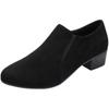 Frosted Deep Mouth Single Shoes Women's Thick Heel Pointed Autumn New Work Shoes Versatile High Heels