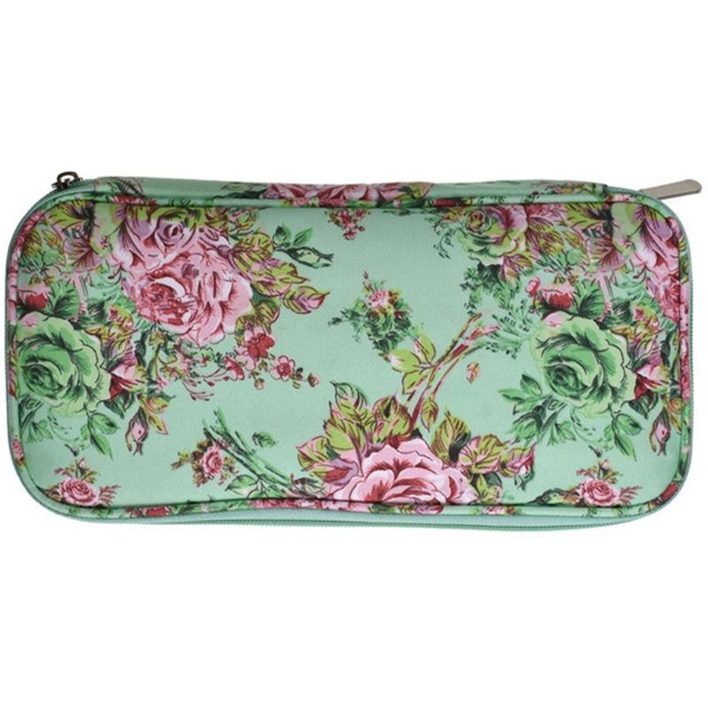 Stylowa torba do przechowywania drutów do robienia na drutach z przestronnym wnętrzem, wykonana z tkaniny Oxford, zamykana na zamki błyskawiczne na narzędzia do szydełkowania i robienia na drutach