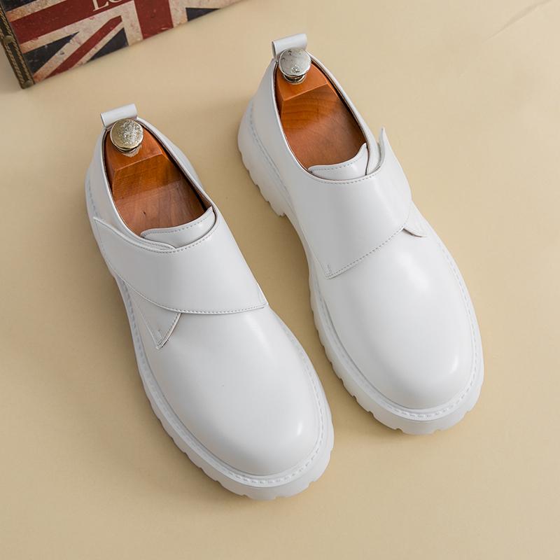

Fashion Classic White Men s Comfortable Thick Soled Non Slip Oxford Shoes Fashion Brand Men s Breathable Business Casual Leather Shoes 46 белый