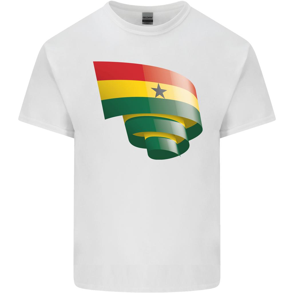 Curled Ghana Flag Ghanaian Day Football Unisexs Light Cotton TShirt