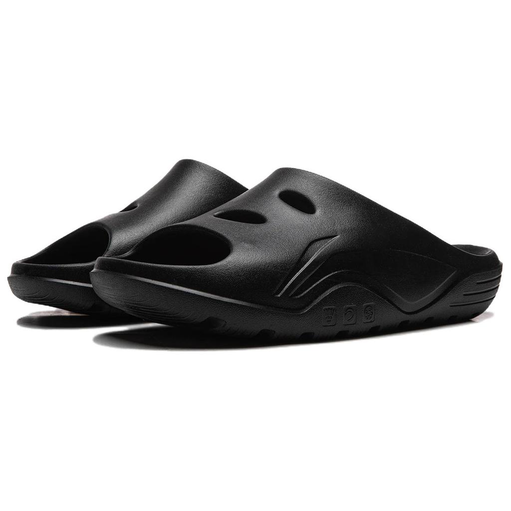 Li Ning Comfortable Versatile Slide Sandals Unisex Footwear Black AYCV001-6