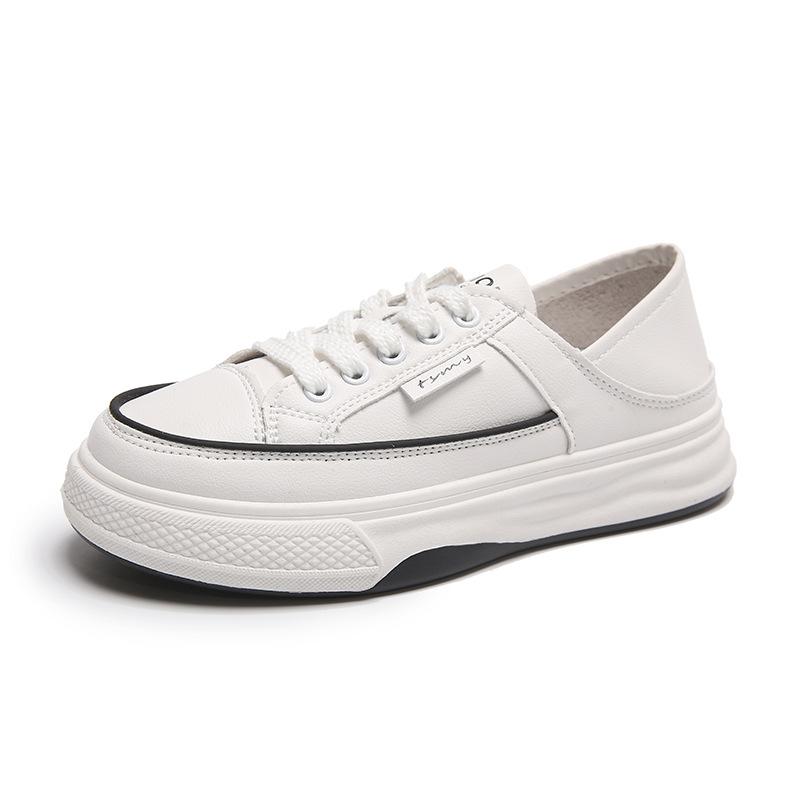 

Niche popular little white shoes women s thick soles 2025 spring and autumn new two wear versatile flat bottom casual one pedal board shoes 35