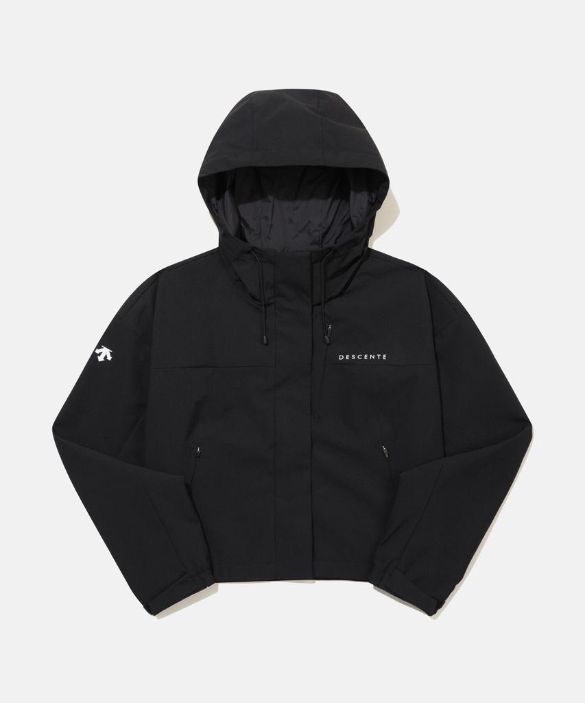 Descente Women'S Crop Windbreaker Jacket Black Sr122Ujk12