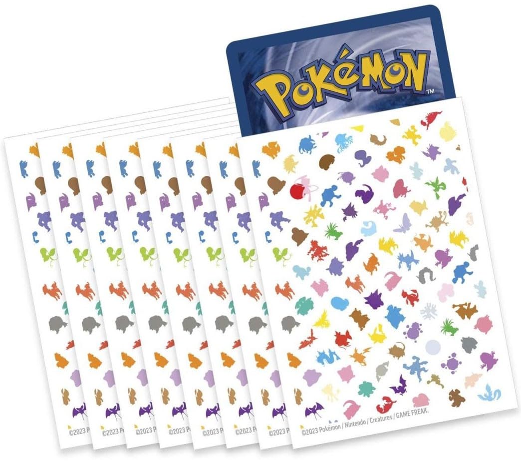 Защитные протекторы для карт Pokemon - Pokemon 151 - Протекторы из набора Elite Trainer Box - Запаянный набор x65 протекторов