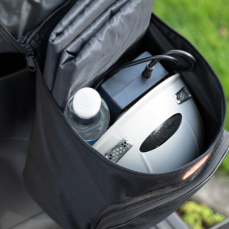 Electric Bike & Motorcycle Helmet Pouch, Large Capacity Front Bike Bag with Adjustable Shoulder Strap
