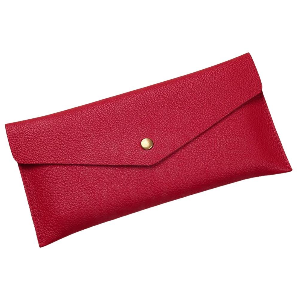 New Soft Leather Wallet One-piece PU Leather Coin Purse Large Capacity Card Holder for Cash Storage