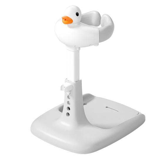 Baby Shower Rack with Anti-Slip Pad Adjustable Height Easy Installation Toddler Shower Support Duck Design Baby Bathtub Stand