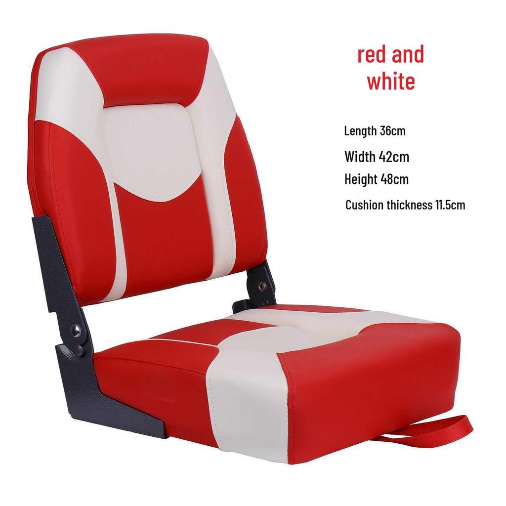 Marine Folding Chair with Sun Protection and Cushioned Seat - Sailor or Captain's Helm Seat