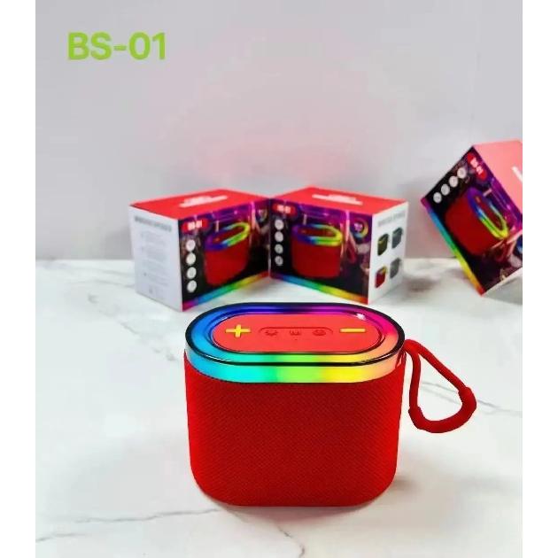 Wireless Portable Bluetooth Speakers with for USB AUX TF Card Player 5W Output RGB Colorful Light Fabrics Sound Box
