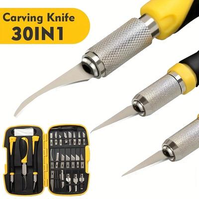 30-teiliges Metall-Schnitzmesser im Stiftstil, nützliche Handwerkzeuge, Kunstsiegel-Schneiden, manuelle Kombination, Papierschnitte, rutschfestes Gerät, DIY-Präzisionsreparaturwerkzeuge