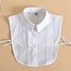 Vintage Stand Fake Collar Shirt Women Lace Lapel Detachable Collars For Women Black False Collars Woman Half Shirt Blouse
