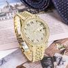 MISFOX new watch gold high-end full diamond Arabic gypsy waterproof quartz men's watch