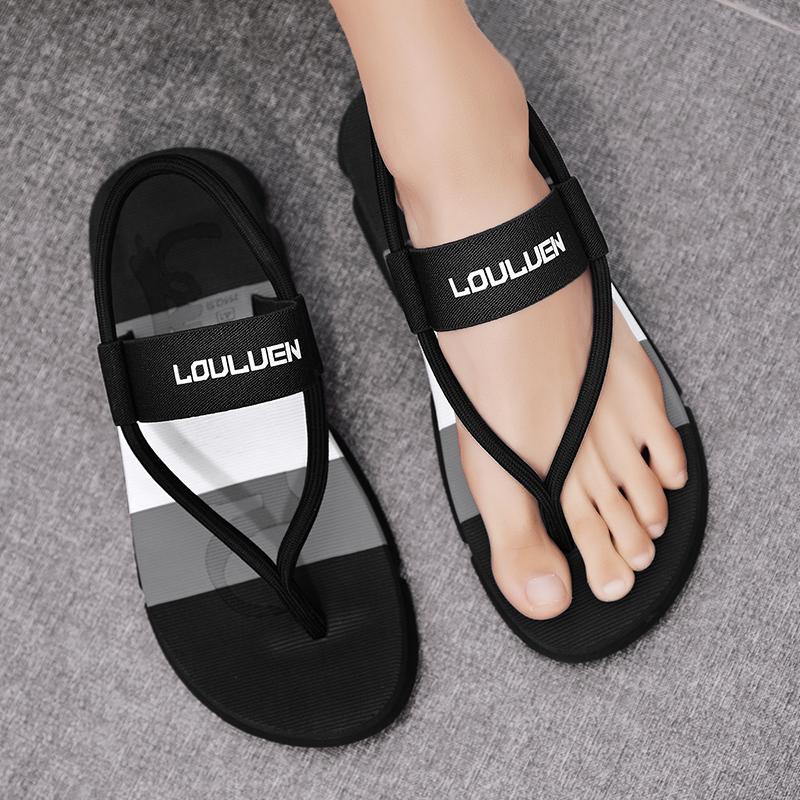 Summer Men's Flip Flops Non-slip Wear-resistant Indoor Slippers Outdoor Fashion Beach Sandals Light Breathable Men Slippers