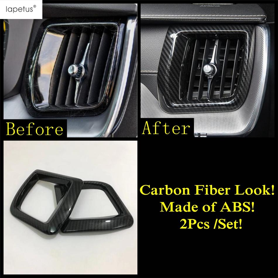 Dashboard AC Air / Window Lift / Handle Bowl / Head Lamp Cover Trim Carbon Fiber Interior Accessories For VOLVO XC60 2018 - 2024