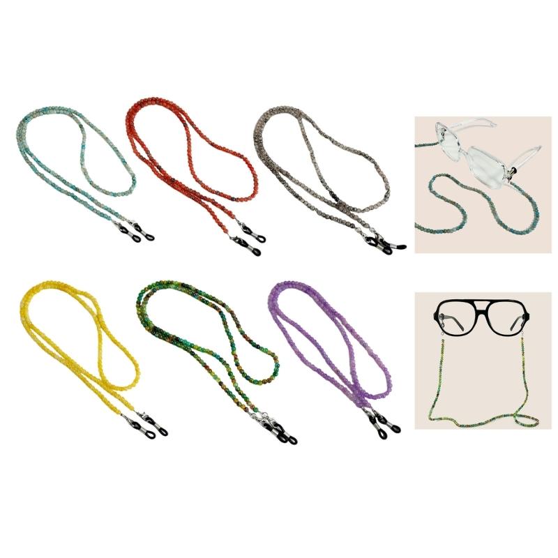 Retro Oriental Eyeglass Chain With Colored Glass Beads Handmade Jewelry Accessory For Work Party Casual