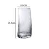 325ml/500ml Cocktailgläser Tassen Transparente Gestreifte Tassen Kreative Haushalts-Mondsichelförmige Tassen Outdoor Camping