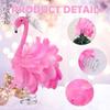Flamingo Christmas Tree Topper Decoration Pink Artificial Feather Bird Decor with Clip/Spring Indoor Outdoor Garden Holiday Party Ornament