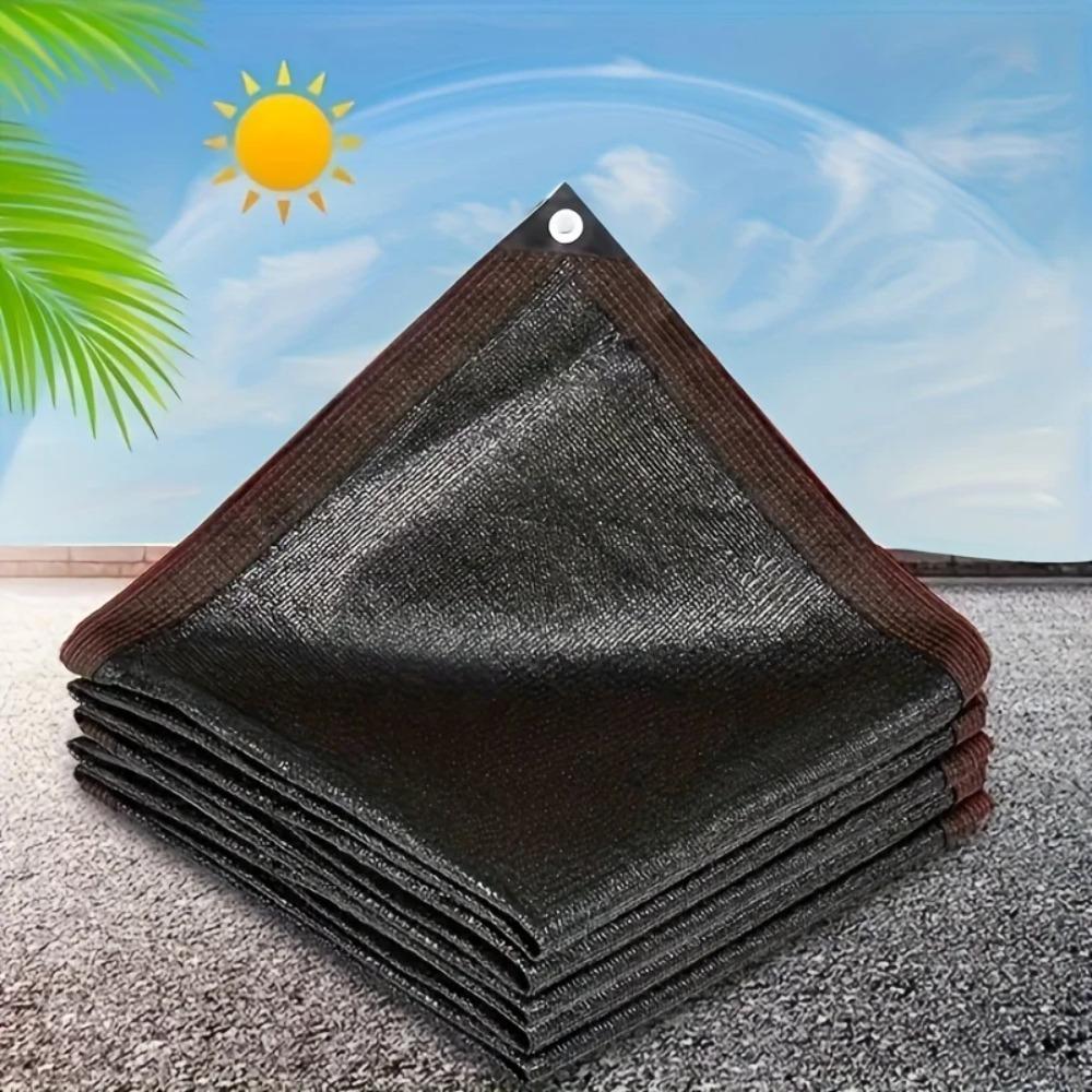 Telo Ombreggiante Nero Rete Parasole Bordo Nastro Con Occhielli, Rete Solare Per Pergola, Serra Piante, Giardini, Patio, Tettoia