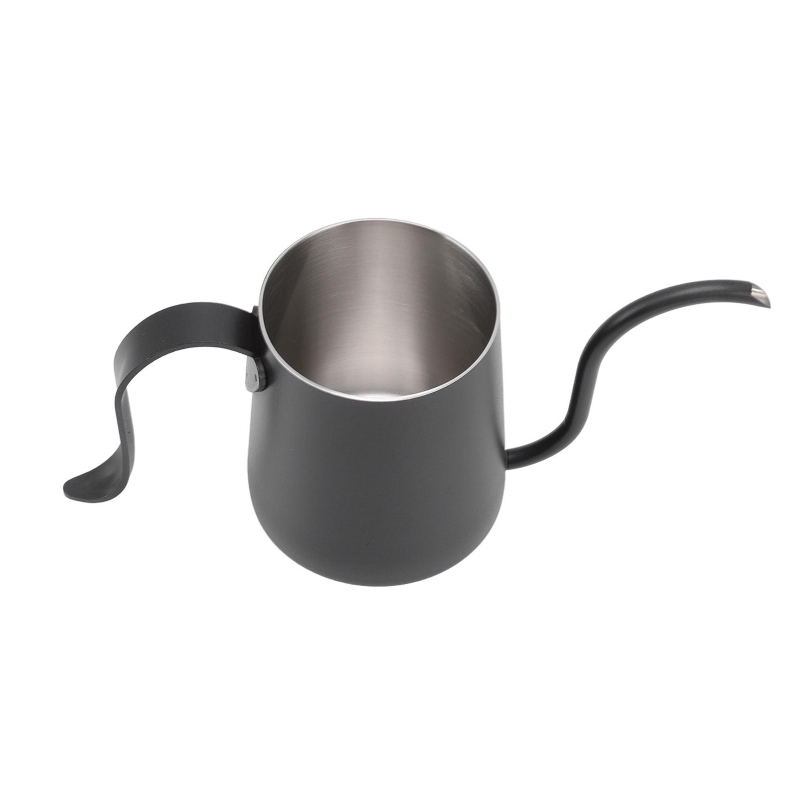 

Coffee Kettle 304 Stainless Steel Thickened Thin Long Spout 250ml Pour Over Coffee Kettle for Home Black L чорний