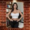 Vintage Asian Fitness Woman Metal Tin Sign Retro Wall Art Decor for Home