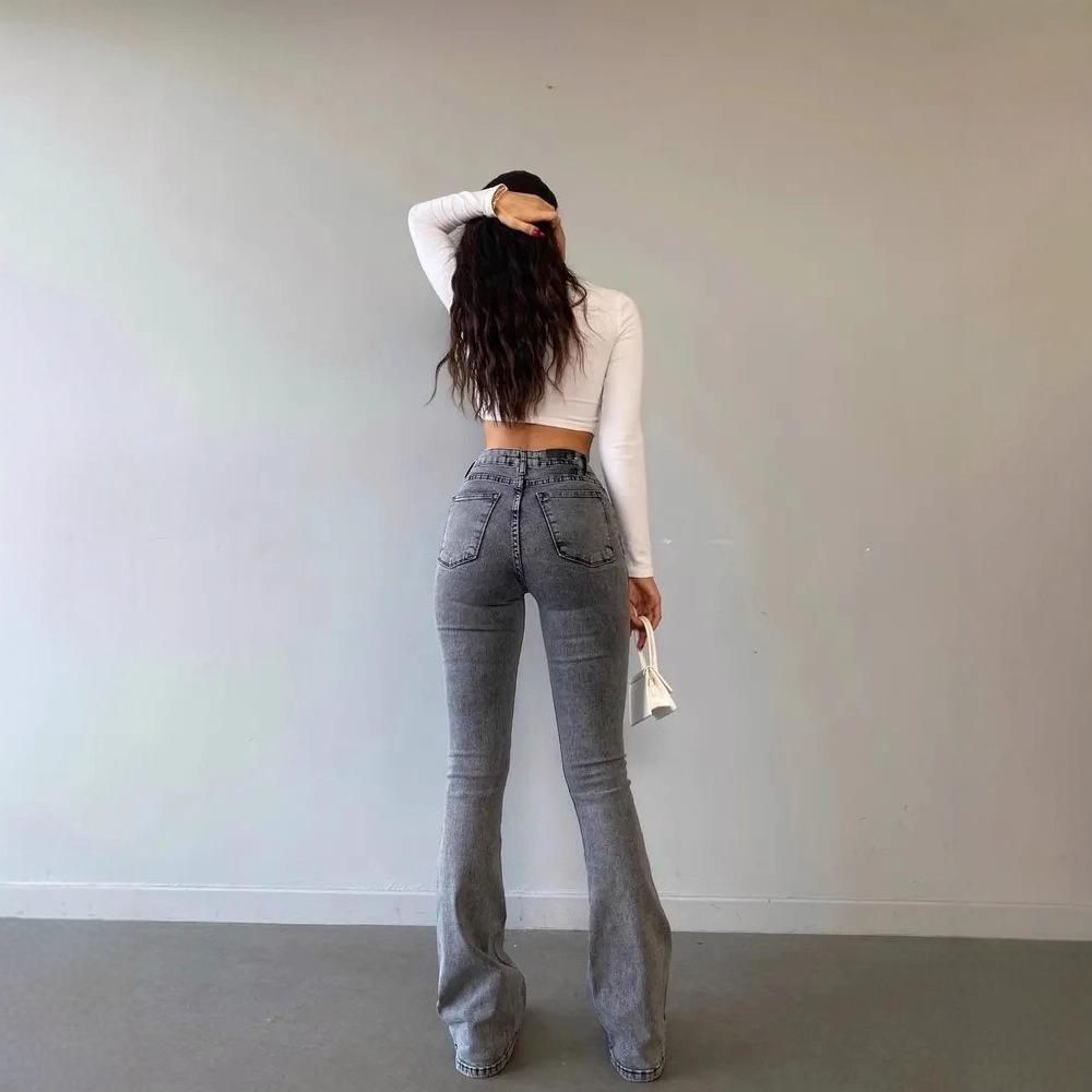 2025 Women's Micro Flare Jeans - Stylish Russian Design