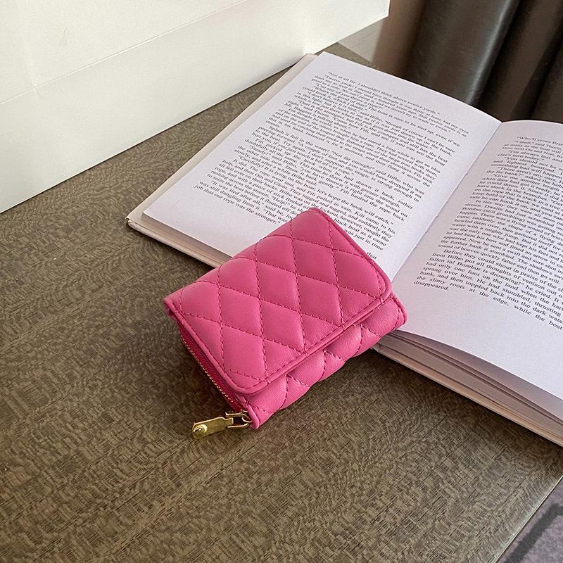 

2025 лето новая женская сумка органайзер для карточек вышивка нитью маленький кошелек кошелек для мелочи повседневная женская сумка роза розовый