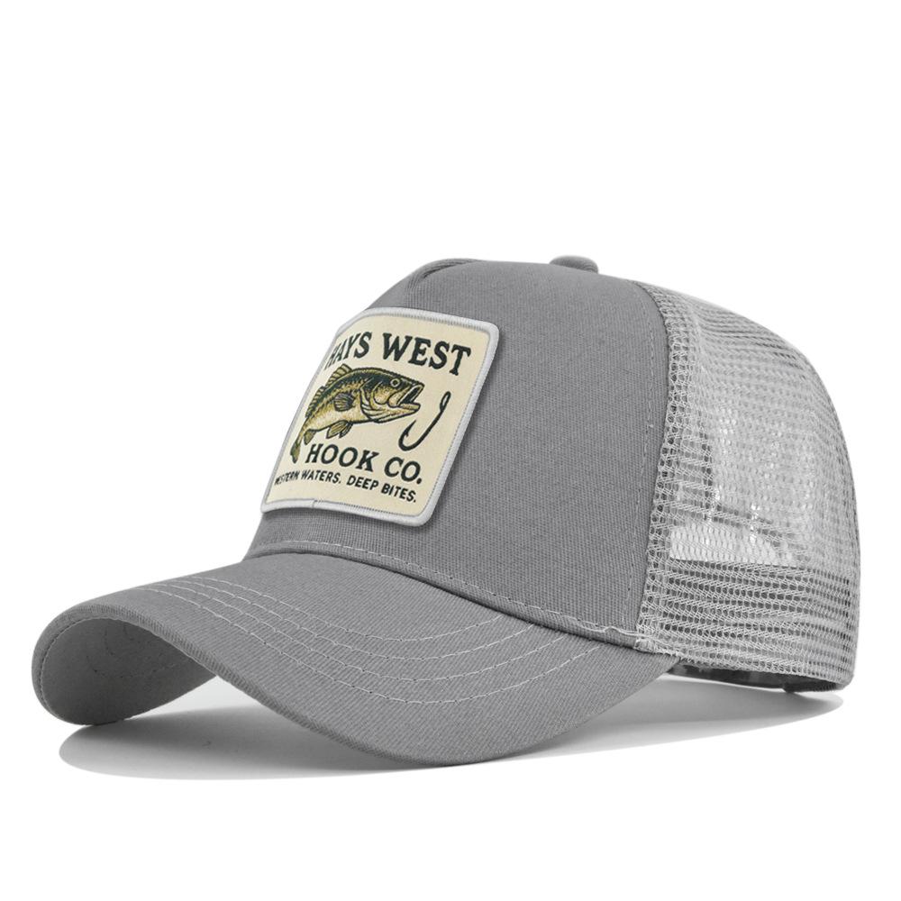 Generic Fishing Patch Trucker Hat Adjustable Mesh Back Baseball Cap