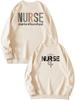 European Front & Back Print Nurse Inspire Love Heal Women's Versatile Hoodie