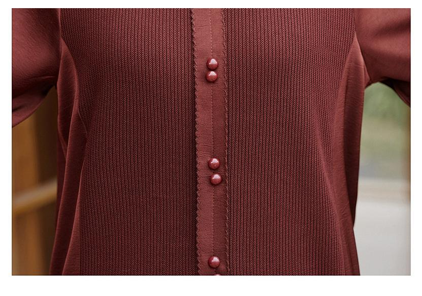 2026 Fashionable Long-Sleeve Knitted T-Shirt for Middle-Aged and Elderly Women