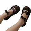 Fashion Women's Fashion Flat Shoes Spring New Round Head Shallow Mouth Butterfly Knot Splicing Thick Sole Non-slip Shoes