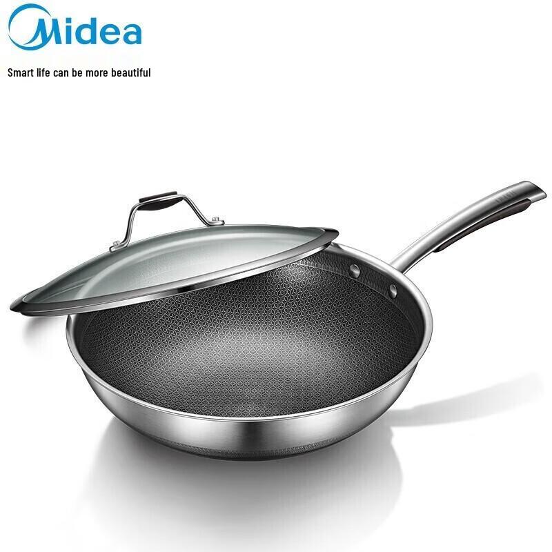 Midea 316 Stainless Steel Non-stick Wok
