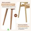 2 Dining Chairs with Rattan Backrest, Seat Cushion PU Leather, Breathable, Modern and Simple Style, Suitable for Restaurants, Living Rooms and Cafés