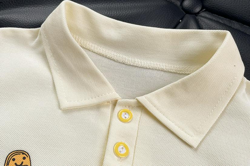 Boys' Stylish Summer Polo Shirt Two-Piece Set with Lapel Short Sleeves