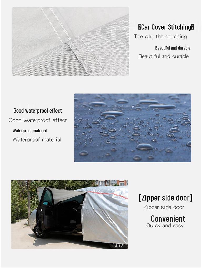 Thickened Oxford Car Cover: Full Protection & Heat Insulation with Cotton Layer