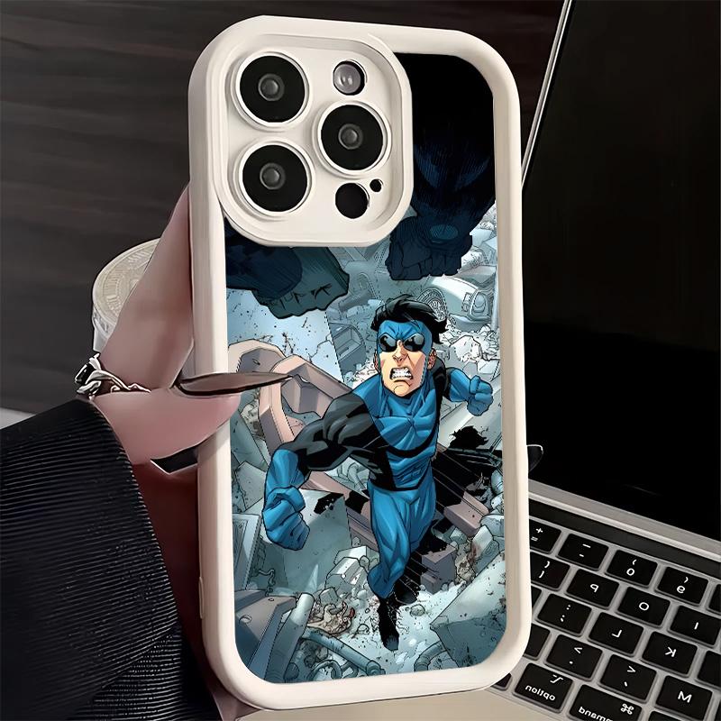 Phone Case for iPhone 17 Air 16E 15 16 Pro Max I-Invincible Anime Cover 14 Plus 13 12 Mini Soft Shell Silicone Fundas