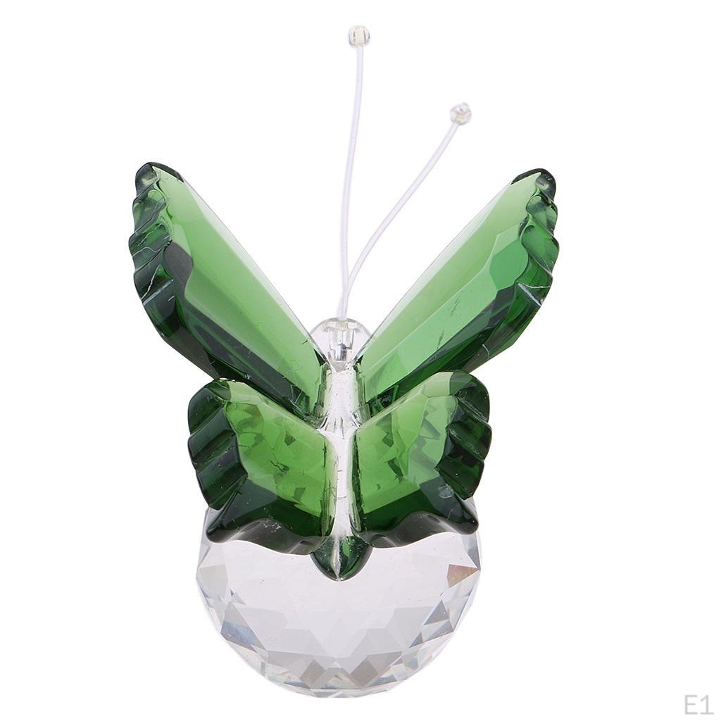 2 Inch Crystal Butterfly Figurine Collectible With Ball Paperweight Ornament