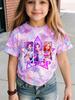 T-shirt Grafica Cartoon Kpop per Ragazze T-shirt Casual Girocollo Adatta per Ragazze Bambini Regalo Manica Corta