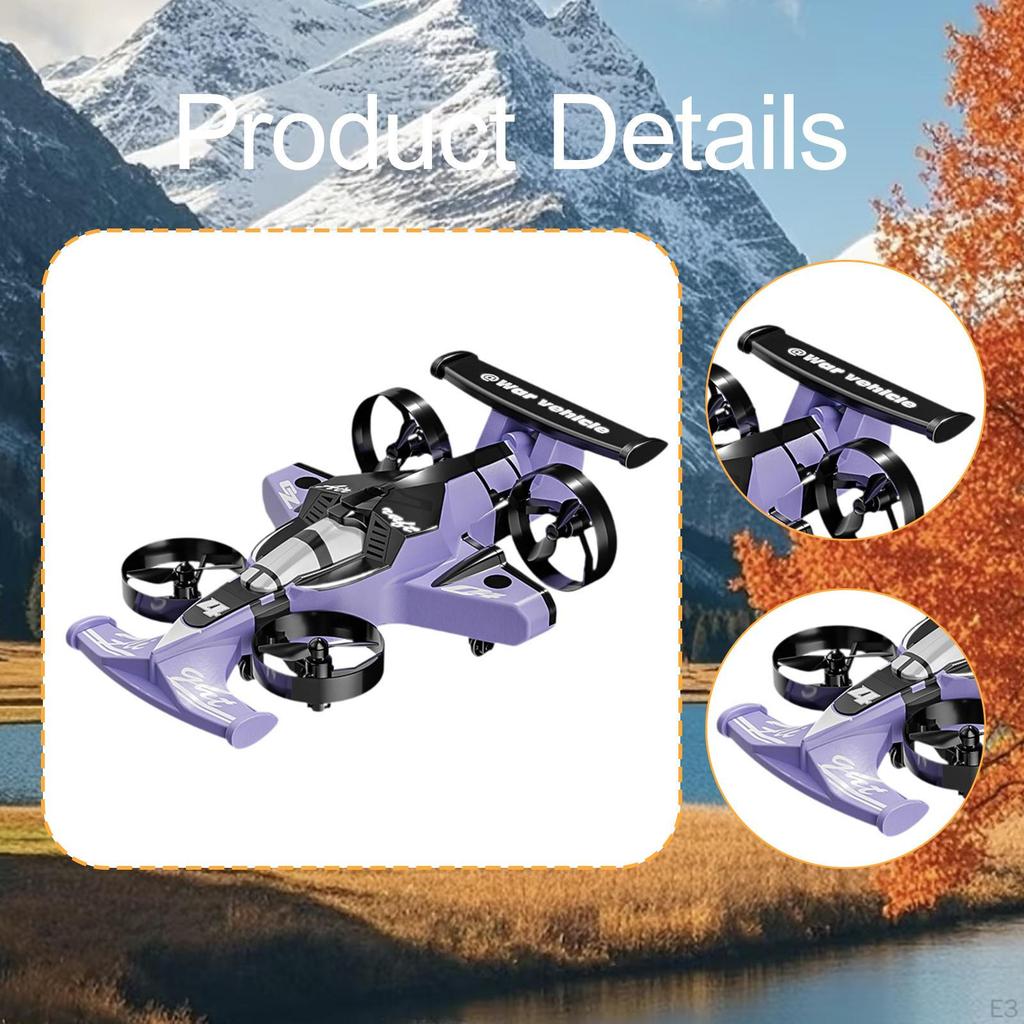 RC Quadcopter Electric Aircraft Headless Mode 2in1 Mini Drone Car Children Toy for Adult Boys