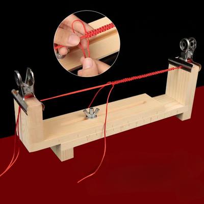 1 Set Wooden Bracelet Fixture Bracelet Making Tool DIY Weaving Tool Adjustable Length Weaving Kit U-shaped Bracelet Making Tool