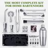 Cocktail Shaker Set, 23-Piece Boston Stainless Steel Bartender Kit Cocktail Recipes Booklet, Professional Bar Tools for Drink Mixing