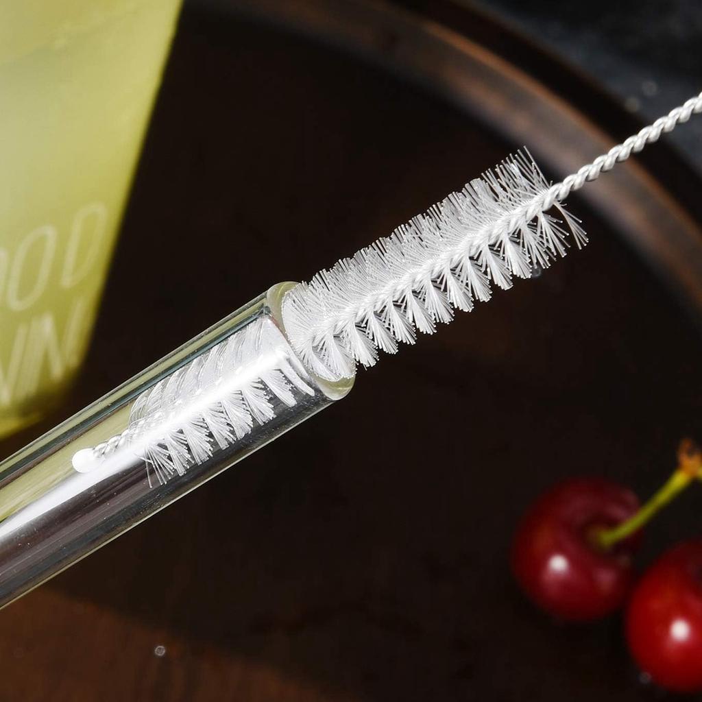 Set paie reutilizabile din sticlă Pai mari Boba din sticlă transparentă Paie late pentru băutură pentru ceai cu bule Milkshake Popping perle