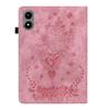 For Infinix Xpad 20 Case Card Holder Anti-Scratch Leather Cover Rose Flower Imprint