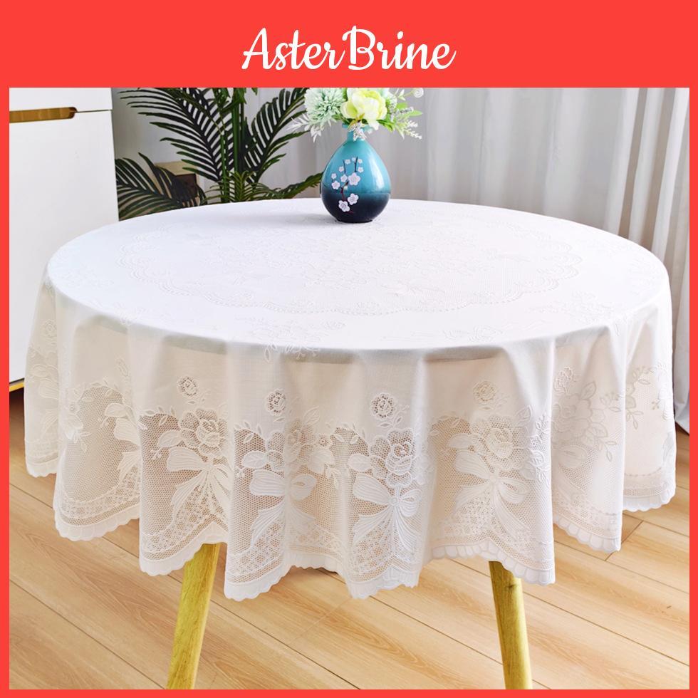 Moderne minimalistische runde PVC-Tischdecke mit wasserdichter und staubdichter Funktion für die Esszimmerdekoration zu Hause