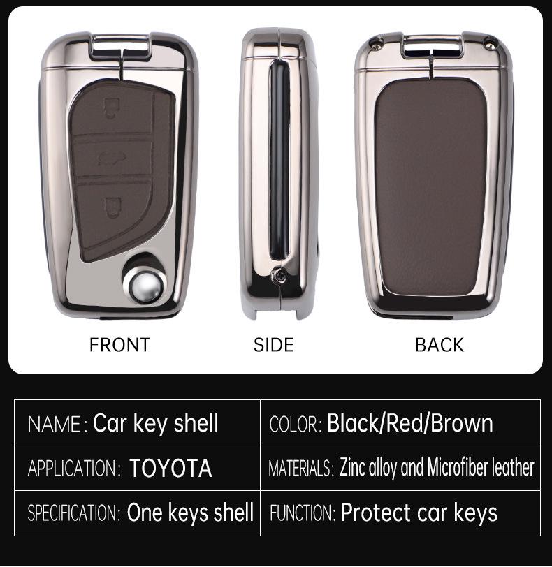 Key Cover Shell for Toyota Corolla, Camry, Levin, Highlander, RAV4, Reiz